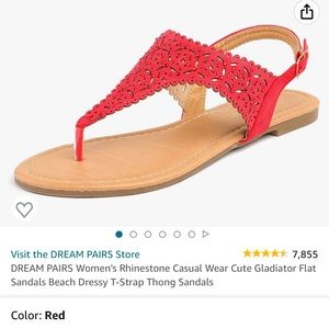 Red Sandals bought for bridal shower